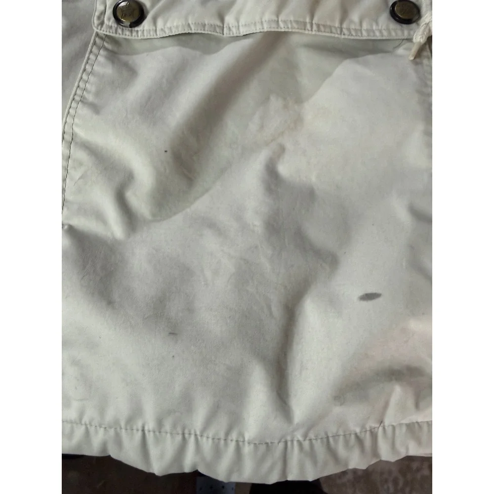 London Fog Mens Field Jacket Cream XL Long Quilted Lining Full Zip Utility Coat - Picture 8 of 16